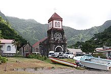 Foto: Die Kirche bei Scott Head Village auf Dominica.