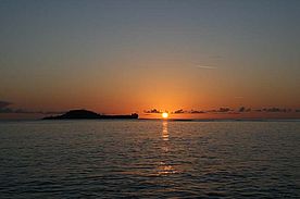 Foto: Herrlicher Sonnenuntergang am Anse Citron auf Praslin - Seychellen