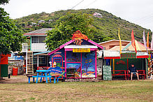 Foto: Bunte Häuser auf Union Island.