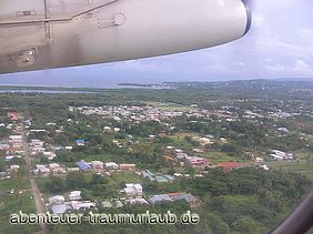 Foto des Landeanflugs auf Trinidat - Port of Spain