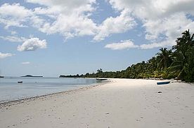 Foto: Der Strand vor dem Beach Villas Praslin - Seychellen