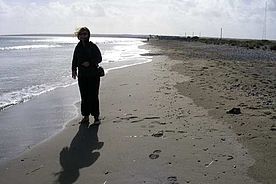Foto:endloser Strand für  Ruhe suchende