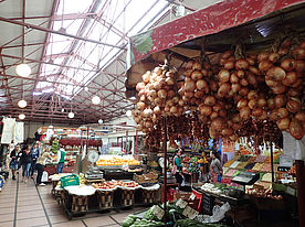 Foto: Gemüse und Obst im Mercado dos Lavradores auf Madeira