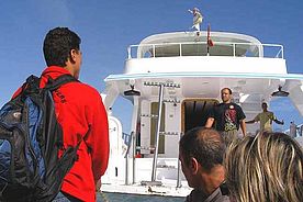 Foto: Auf dem Schiff unterwegs zum Dolphin House im Roten Meer - Ägypten.