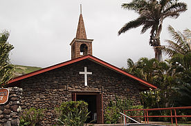 Foto: Die Kirche "United Church of Christ" auf Molokai.