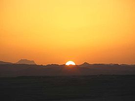 Fotos: Herrlicher Sonnenuntergang über der Wüste bei Marsa Alam - Ägypten
