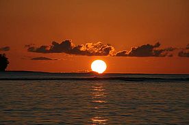 : Herrlicher Sonnenuntergang am Anse Citron auf Praslin