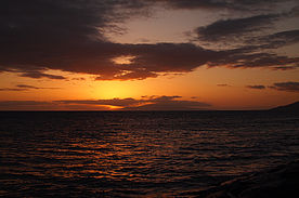 Foto: Sonnenuntergang bei Kihei - Maui.